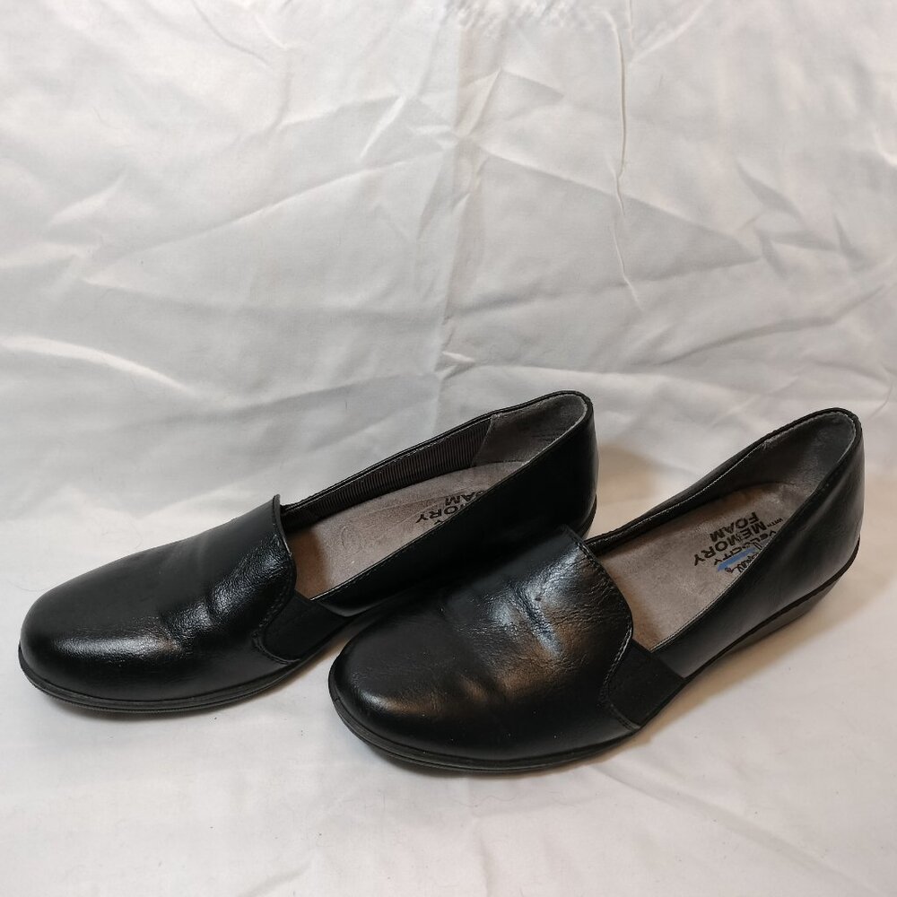 LifeStride Isabelle Flat Loafer Shoes Faux Leather Women's Lux Navy Size US 7.5W